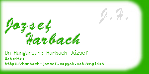 jozsef harbach business card